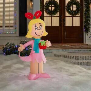 Cindy Lou Who Grinch Christmas Airblown Inflatable 4FT Tall w/ LED Lights, NEW!